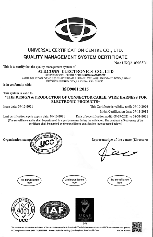 QUALITY MANAGEMENT SYSTEM CERTIFICATE