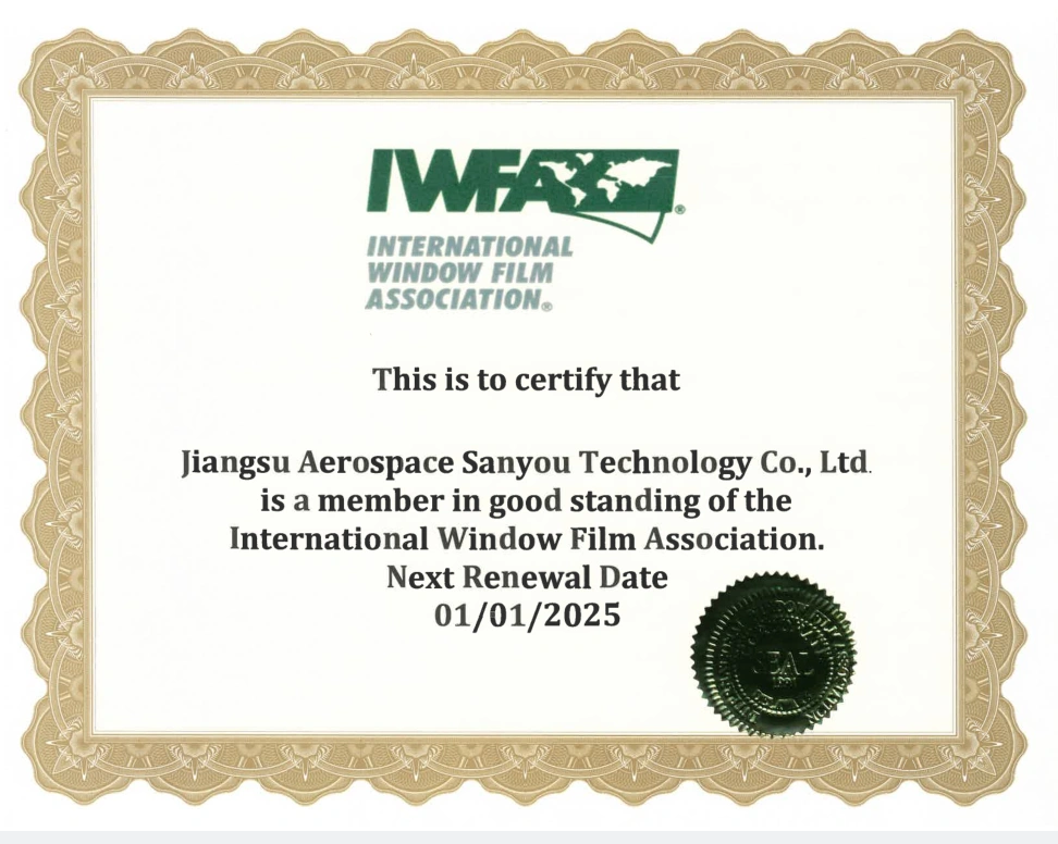 Certificates - Jiangsu Aerospace Sanyou Technology Co., Ltd