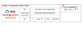 Approval to supply SSEW for water valves