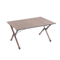 Lightweight Double Sided Aluminum Frame Wood Grain Table for Camping and Picnic1