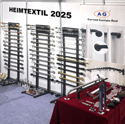 Beroemd Curtain Rod Company verscheen op de tentoonstelling Frankfurt in Duitsland, die de nieuwe trend van huizendecoratie leidde