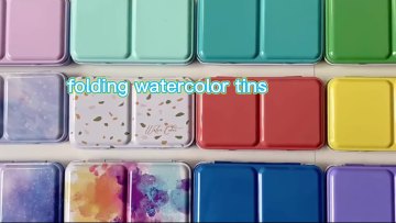 11Color seamiart empty travel watercolor tin box palette mental case paint for Watercolor 12 Half pan acuarelas1