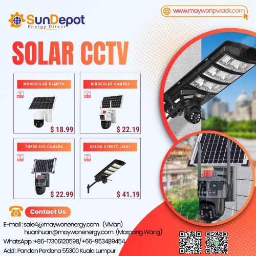 SunDepot da Maywon se expande na Malásia: montagem fotovoltaica e CFTV solar geram soluções de energia verde