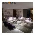 Italian Luxury Living Room Furniture Set Genuine Leather Envelope Sofa with Frosted Cowhide for High End Home1