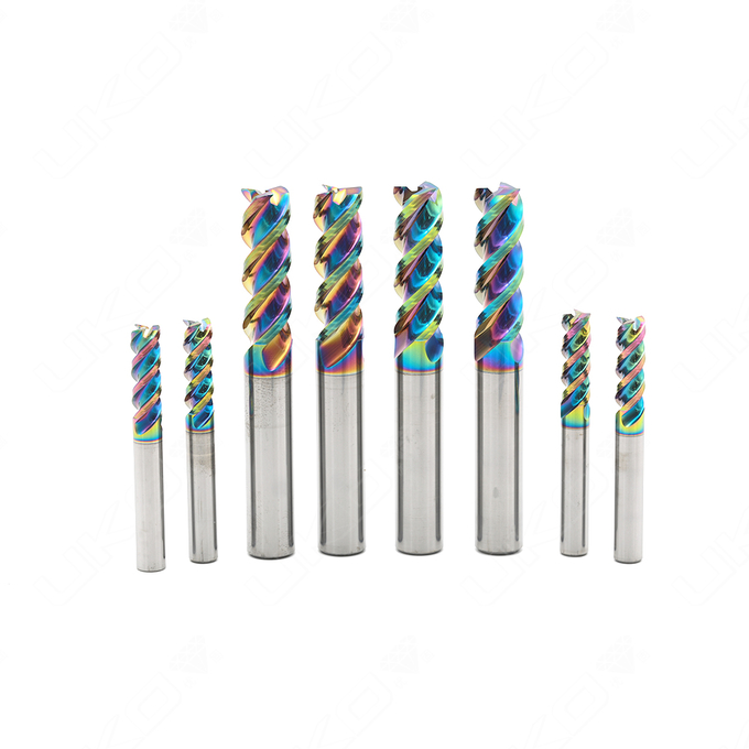 Top Selling DLC Coating Solid Carbide End Mill Bits CNC Milling Tools Flatted End Mill Cutters 2