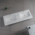 Jazz White Hot Bending Seamless Double Bowl Sintered Stone Rock Slabs Cabinet Wash Basin Under Counter Sink Bathroom Collection1