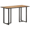 Rough Mango Wood and Black Steel Base Dining Table for Your Dining Room1