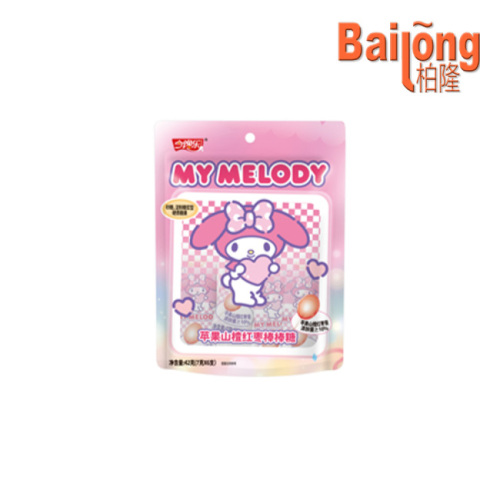 Guangdong Bailong Food lanza piruletas de extracto de plantas saludables con un empaque de dibujos animados con licencia de Sanrio