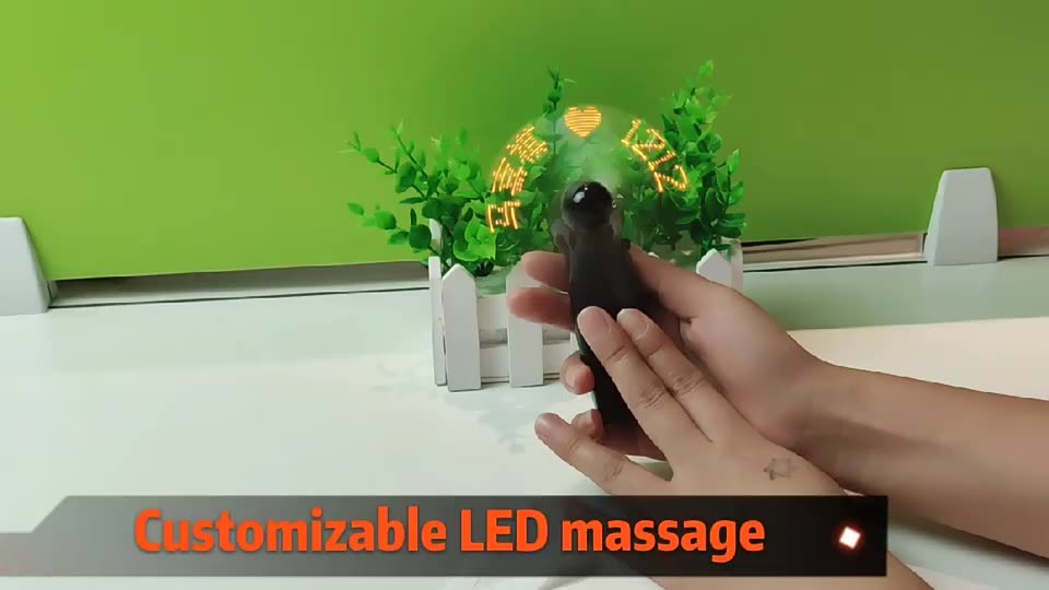 عرض LED Mini قابل للبرمجة محمولة محمولة مخصصة LED مخصصة رسالة مخصصة للبطارية المروحة 1