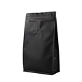 125G 250G 500G 1 kg Horizontal cuadrado de la parte inferior plana Ocho sello lateral Bolsa de café con válvula unidireccional y bloqueo de cremallera1