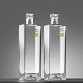 Flat Hip Flask Vodka Liquor Bottle with Nature Wooden Cap Super Flint Glass Whisky Bottle 500ml1