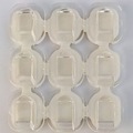 Non-Trace Adhesive Cable Clamp: Transparent Square Distribution Cable Tie Net Buckle for Secure Wire Storage1
