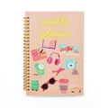 Custom Gold Spiral Binding A5 A4 Weekly Daily Planner - Free Sample1