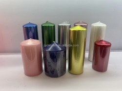 colorful pillar candles