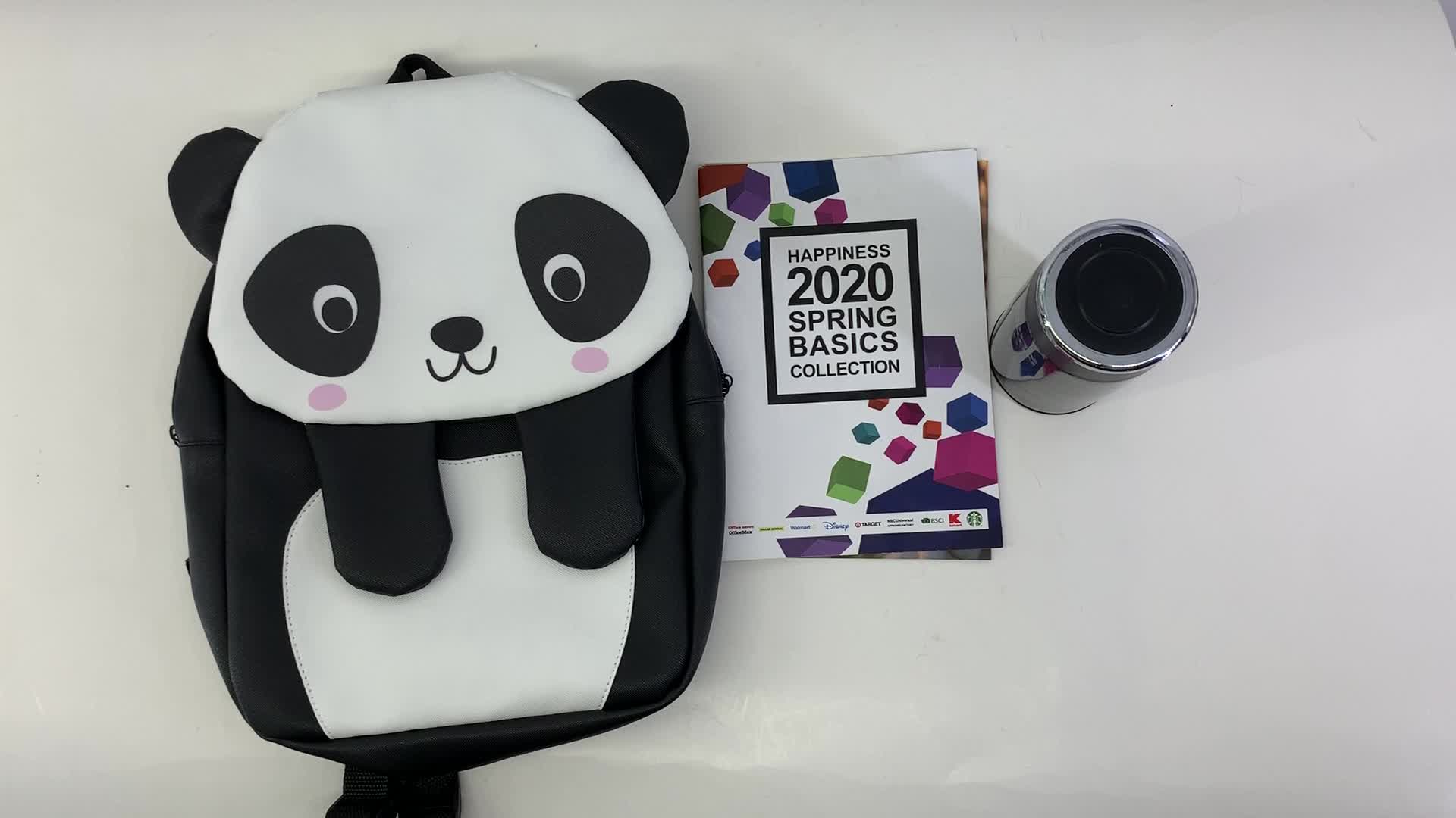 China cute mini waterproof leather backpack bag kawaii panda animal kids children baby school bags1