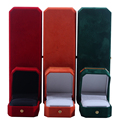 Hanhong Factory Großhandel Custom Velvet Schmuck Verpackungsschachtel Hochzeit Halskette Geschenkbox Ohrringe Ring Schmuckschachtel1