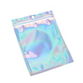 Custom Resealable Laser Aluminized Film Jewelry Bag Zipper Plastic Bags1