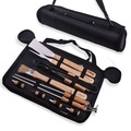 10pcs Rubber Wood Handle BBQ Tool Set with Carry Bag1