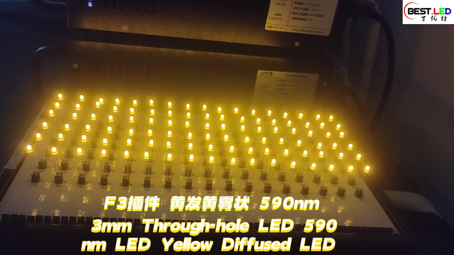 3mmygul diffus LED LED 590nm LED