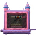 Commercial Inflatable Pink Bounce Castle with Various Banners and Best Blower1