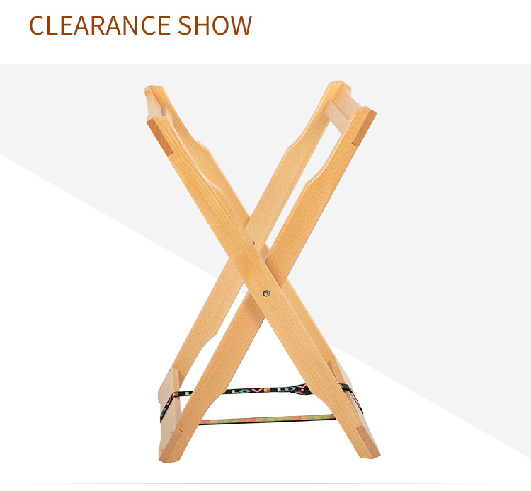 Luyuan Saddle Rack For Two Colors Natural Color And Black Walnut Color Beech Soil Wooden Retractable Saddle Rack For Camping