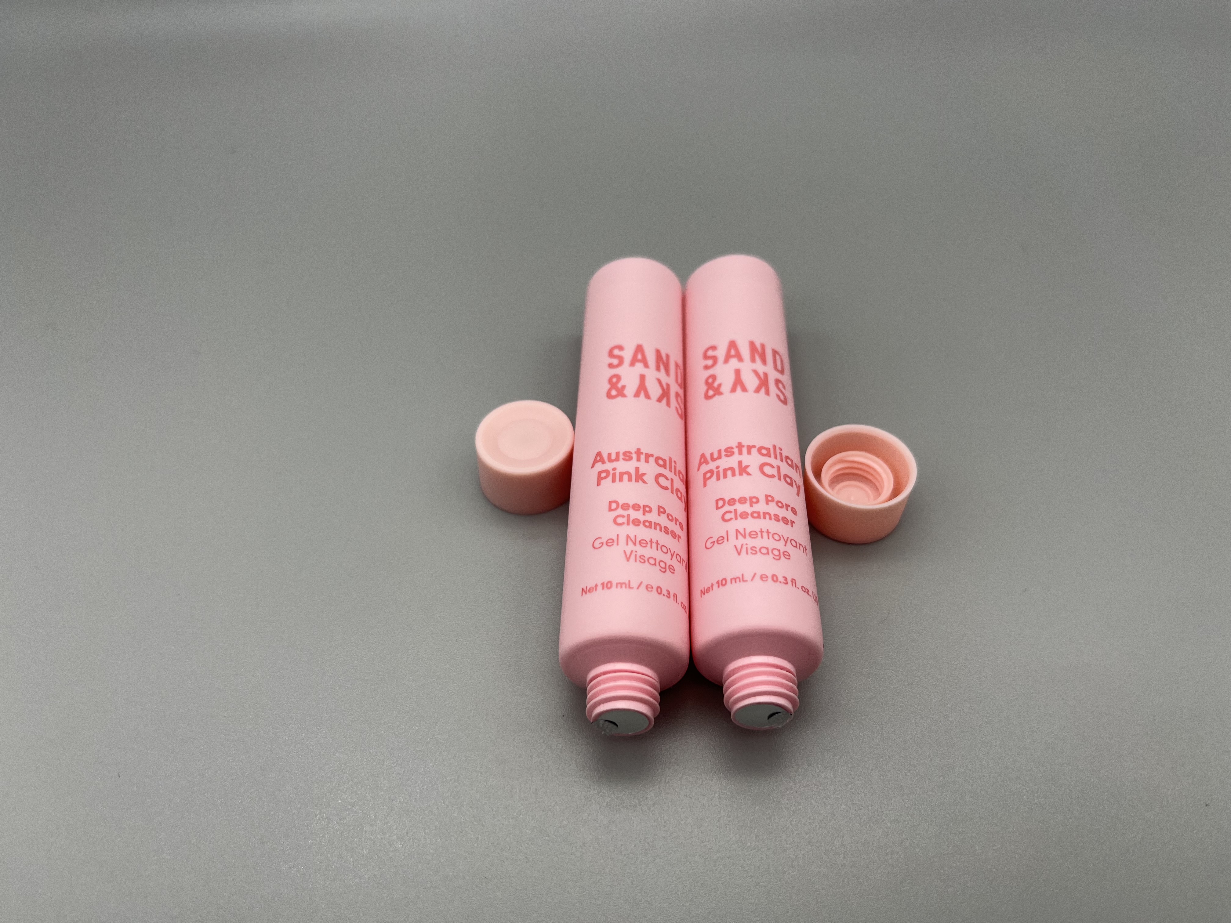 pink matte cosmetic tube