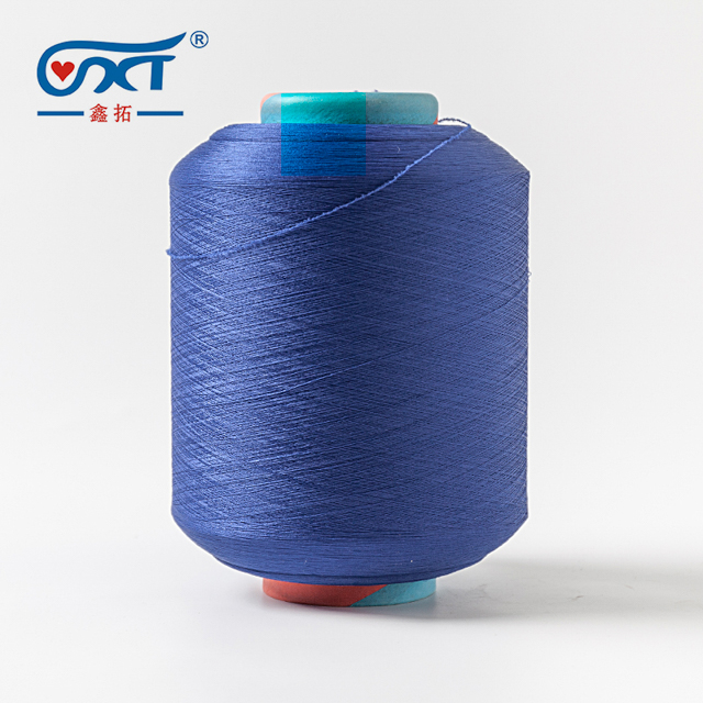 Bright Color SCY Single Core Spun Polyester Spandex Stretch Yarn