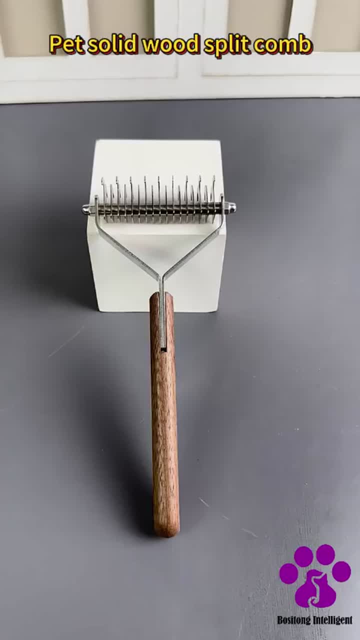 Pet solid wood split comb
