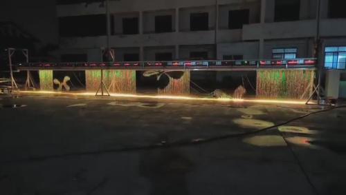 15m digital water curtain factory testing