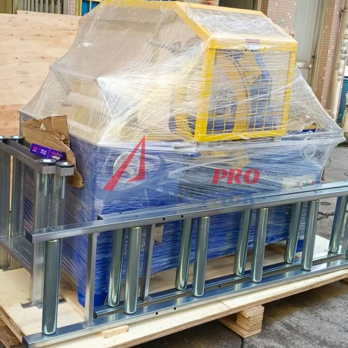 Máquina envolvedora para perfiles de aluminio entregada con éxito a un cliente de Palestina