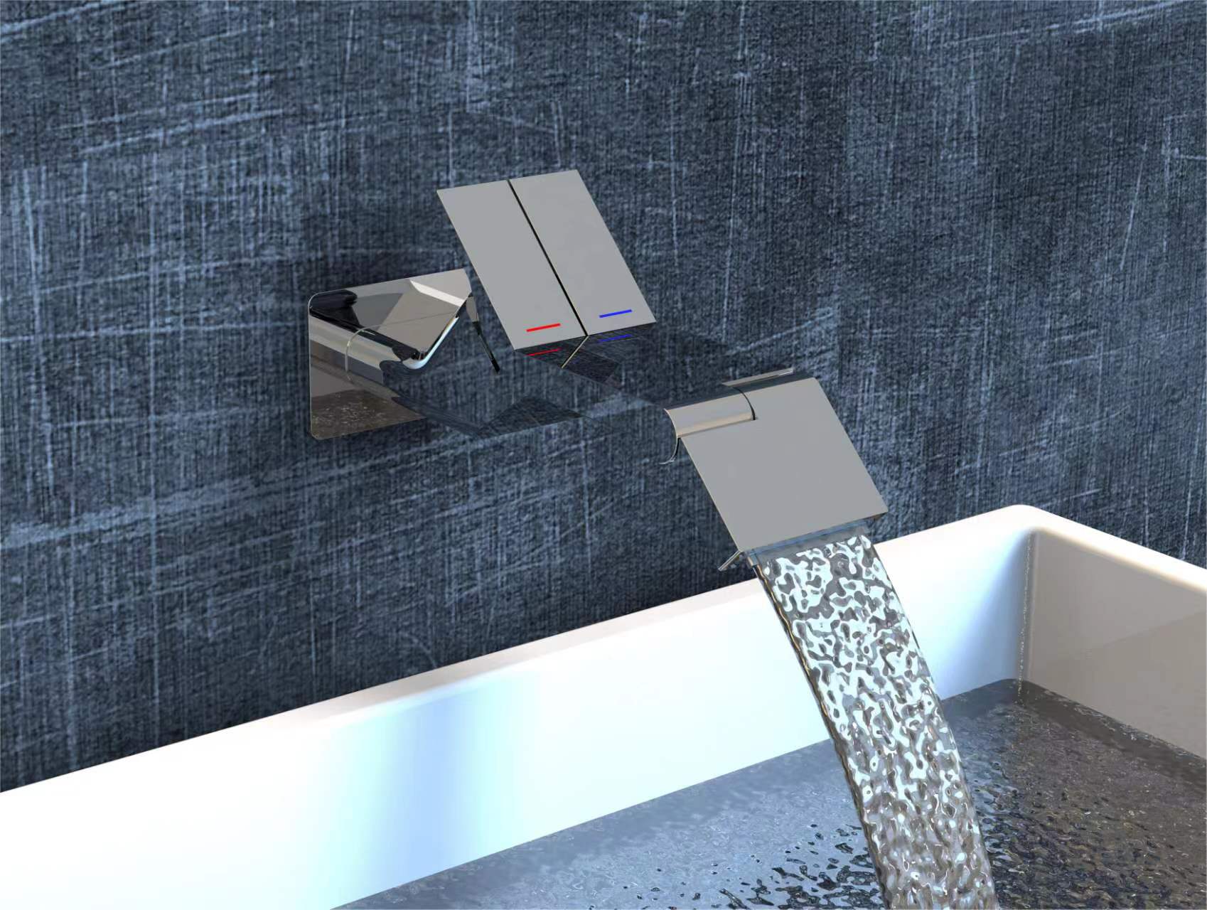 wall concealed basin mixer