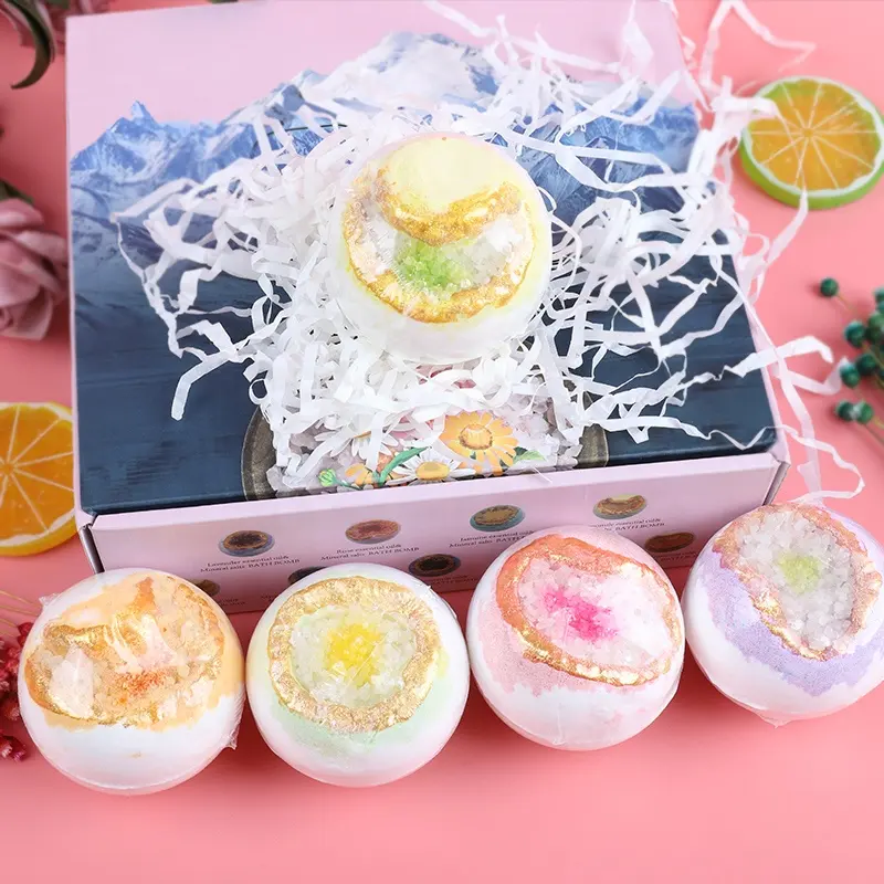 Popular Bath Bomb Gift Set Crystal Bath Bomb