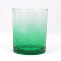 Modern Design 220ml 315ml 430ml Gradient Green Glass Candle Jars with Wooden Lid1