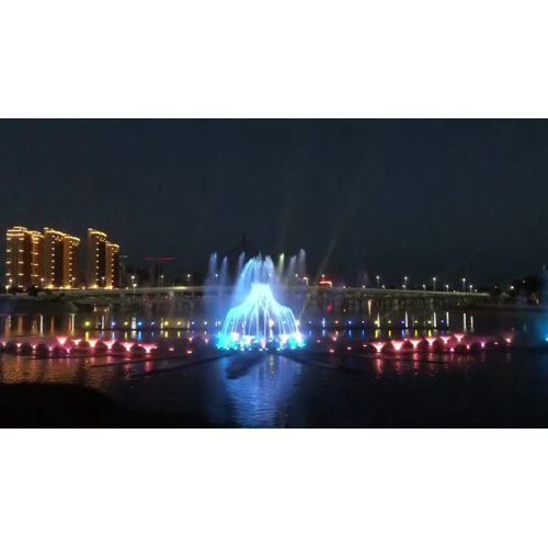 outdoor lake fountain