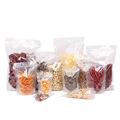 Plastique en plastique Grain Candage Bagure à fermeture éclair / Stand Up Up Transparent Snack Nout Food Zipper Pouche en plastique Bag 1