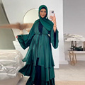 Dropshipping 2024 رمضان گلدوزی معتدل عبای دبی لباس مسلمان مد رنگ ثابت لباس اسلامی ابایا عمده فروشی1