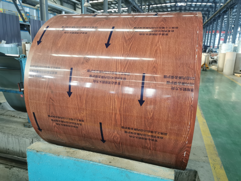 Wood grain aluminum coil