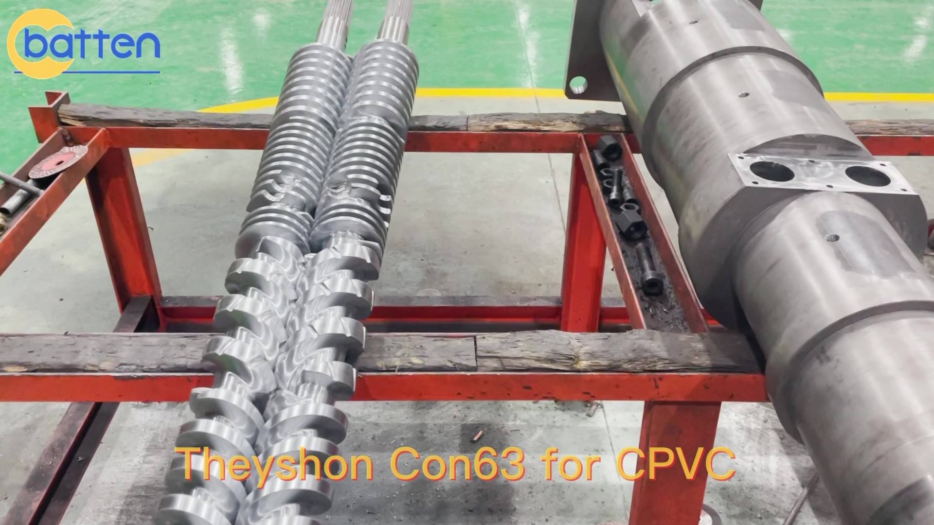 conical twin screw barrel for CPVC