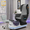 Nail Salon Pedicure Chair with Atmosphere Lamp, Wireless Charging, and 3D Full Massage1