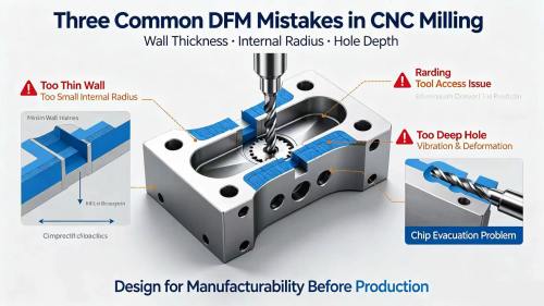 Key Points of DFM Design for CNC Parts | Specifications for Minimum Wall Thickness, Fillet Radius, and Internal Bore Depth