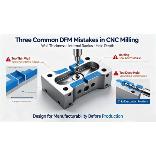 Key Points of DFM Design for CNC Parts | Specifications for Minimum Wall Thickness, Fillet Radius, and Internal Bore Depth