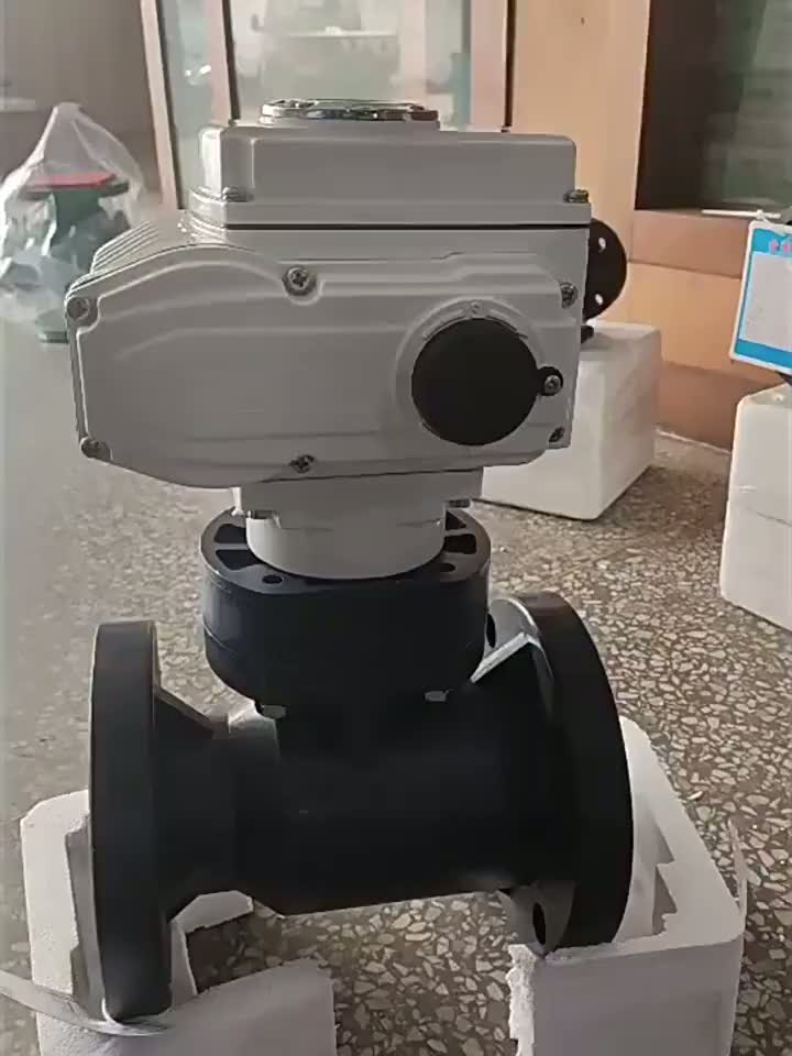 FRPP Flanged Electric Ball Calve