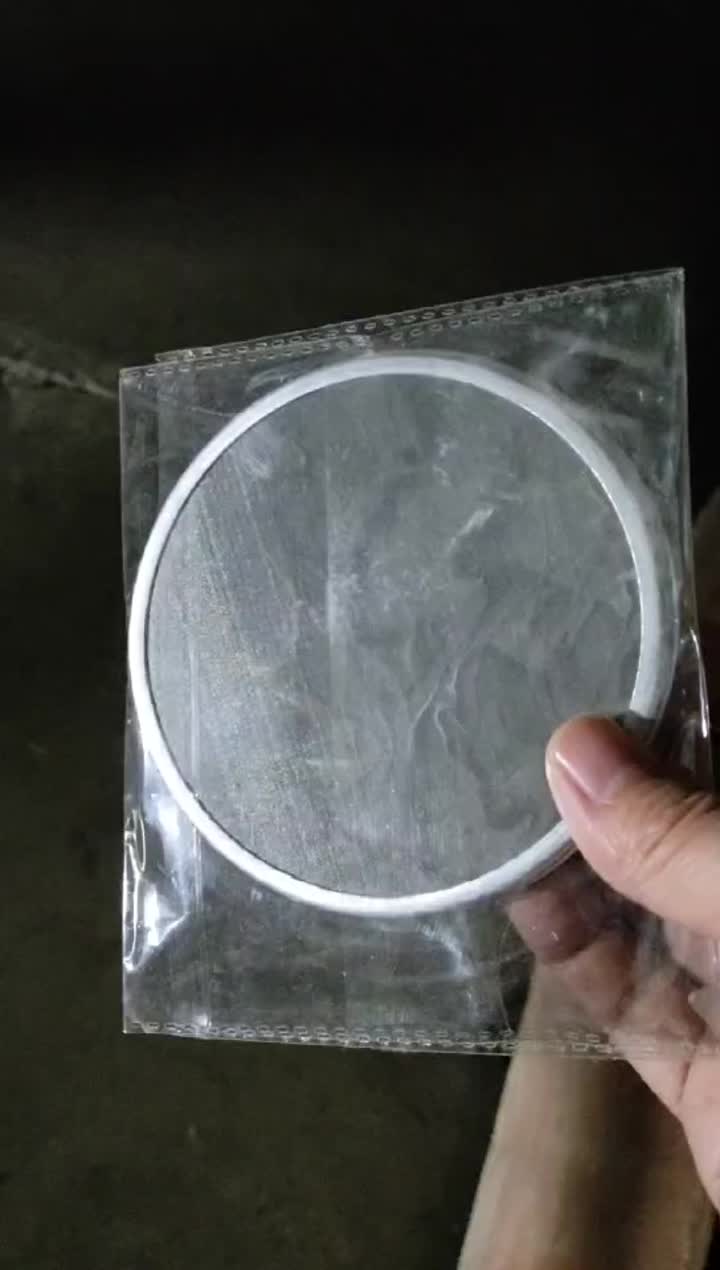 rimmed mesh filter discs showing