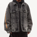 Custom Street Wear Vintage Acid Wash Jean Jackets Plain Denim Jacket για MEN1