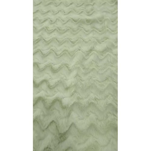 Wave Pattern Brushed Faux Rabbit Fur Fabric