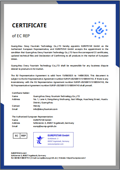 EU Representative Certificate