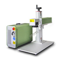 Green Model Metal 30W/50W Laser Engraving Machine for Aluminum Tube/Ear Tag/Metal/Brass - Wuhan OV Laser Factory Price1