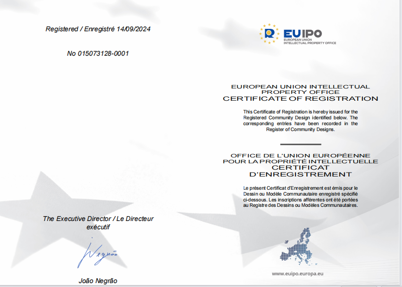 Registration Certificate of the European Union Intellectual Property Office