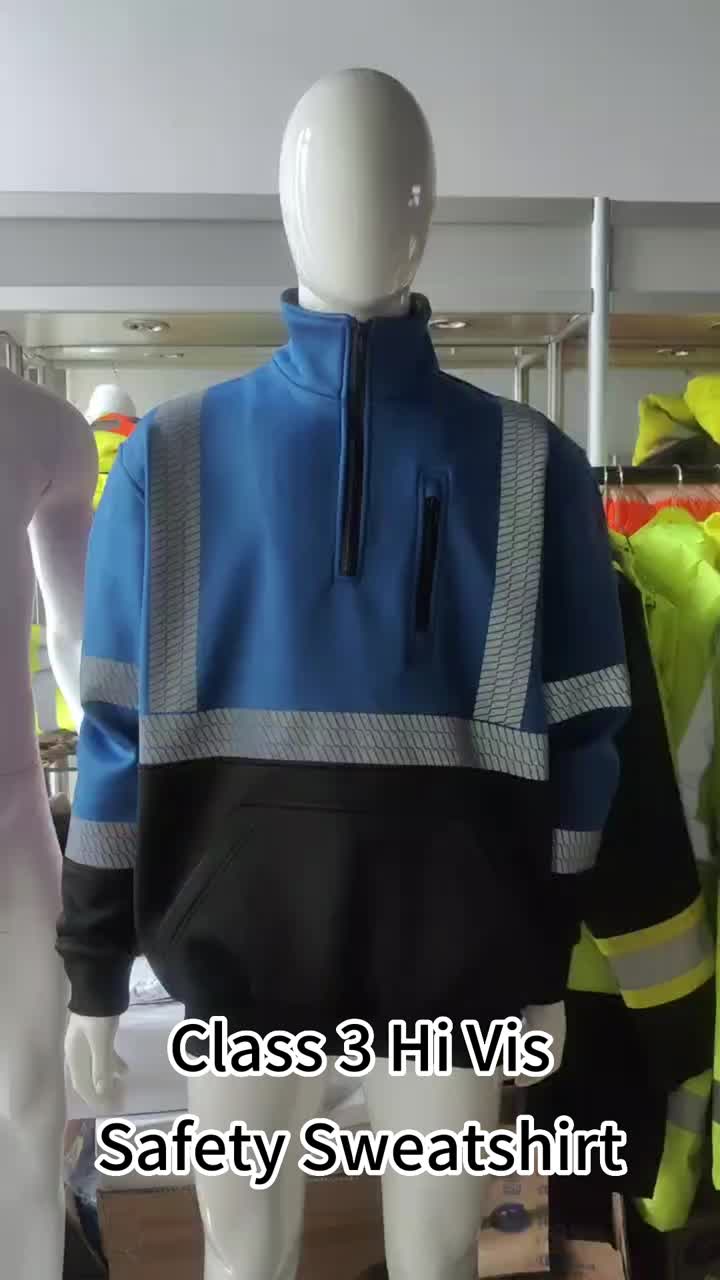 SW02 Klasse 3 Hi Vis Sweatshirt in blauer Farbe