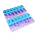 Double Row 14-Compartment PVC PP Plastic Medicine Box1